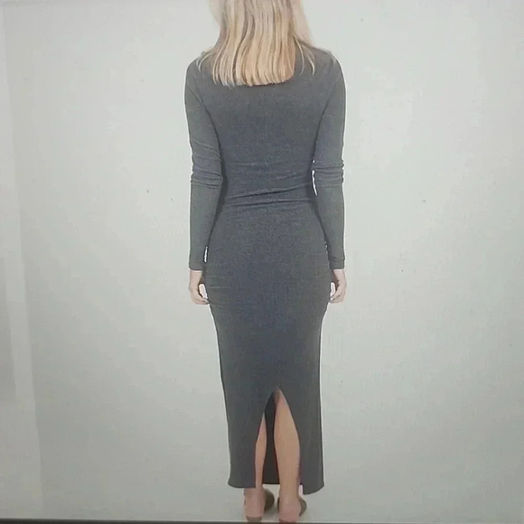 JAMES PERSE JERSEY KNIT LONG SLEEVE DRESS - Picture 6 of 6